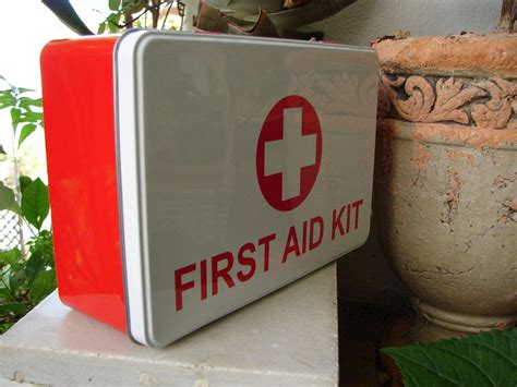 vintage first aid kit metal box|vintage style first aid box.